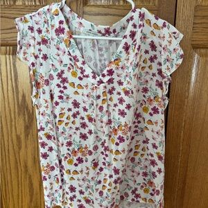 Anne Carson Multicolor Floral Blouse